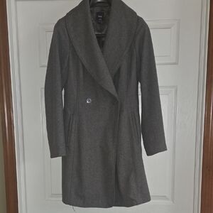GAP Charcoal Double-Breasted Trench Coat
